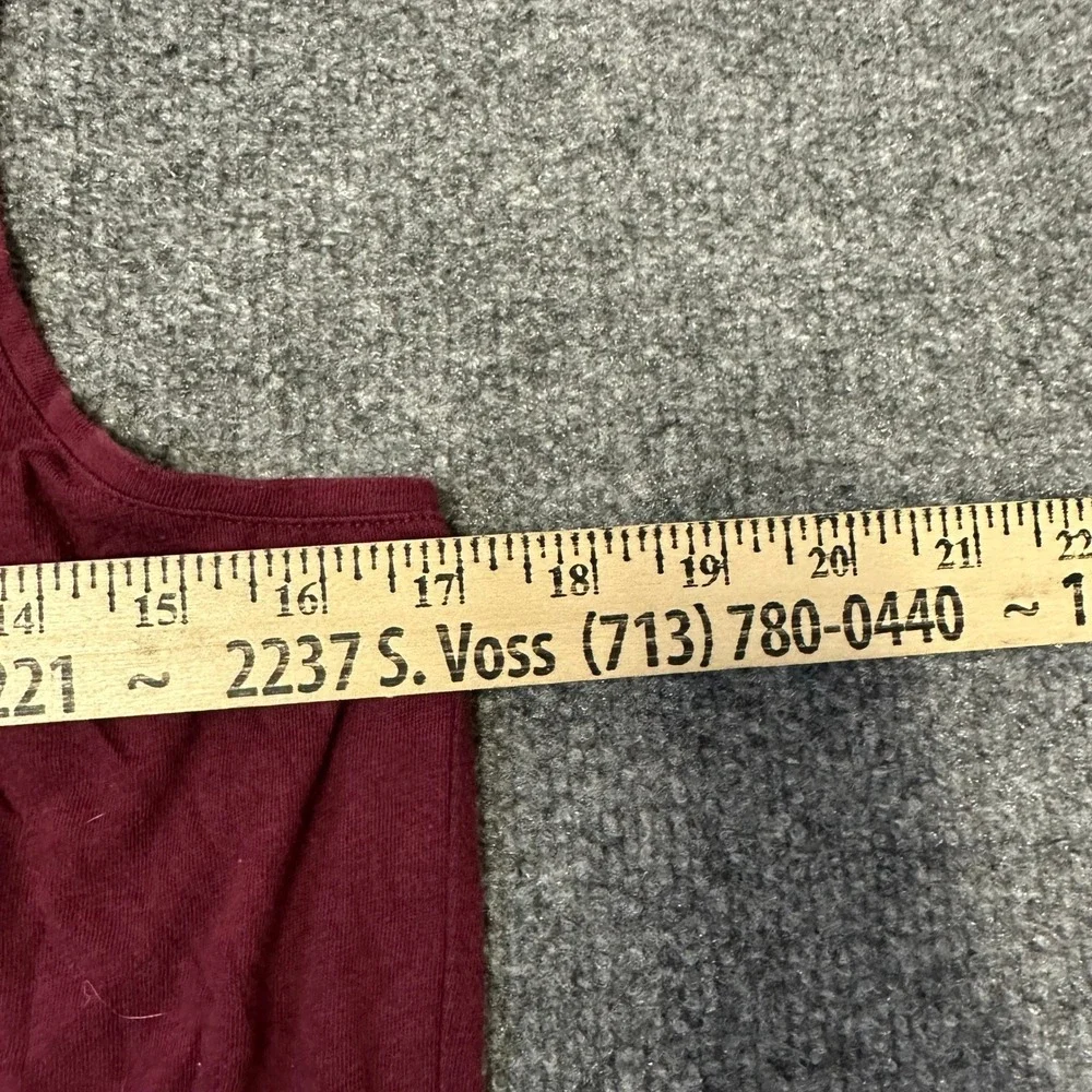 Pink Tank Top Womens Size L Burgundy Racerback Sleepwear Lounge Logo Essential